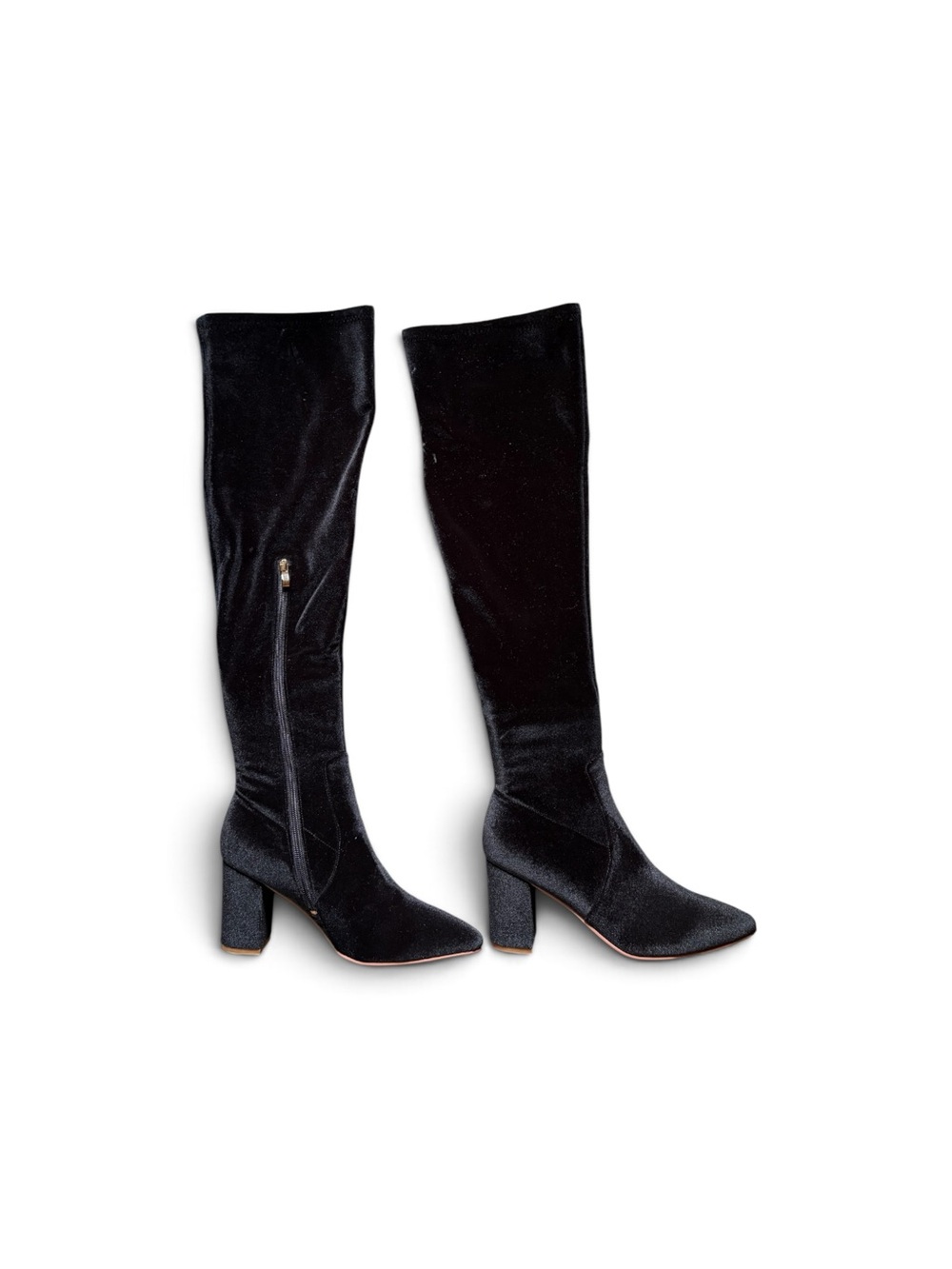 SMASH Malia Black Velvet Over the Knee Boots 10W New in Box